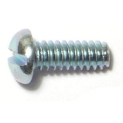 #6-32 x 3/8" Zinc Plated Steel Coarse Thread Slotted Round Head Machine Screws