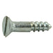 #4 x 1/2" Zinc Plated Steel Slotted Flat Head Wood Screws