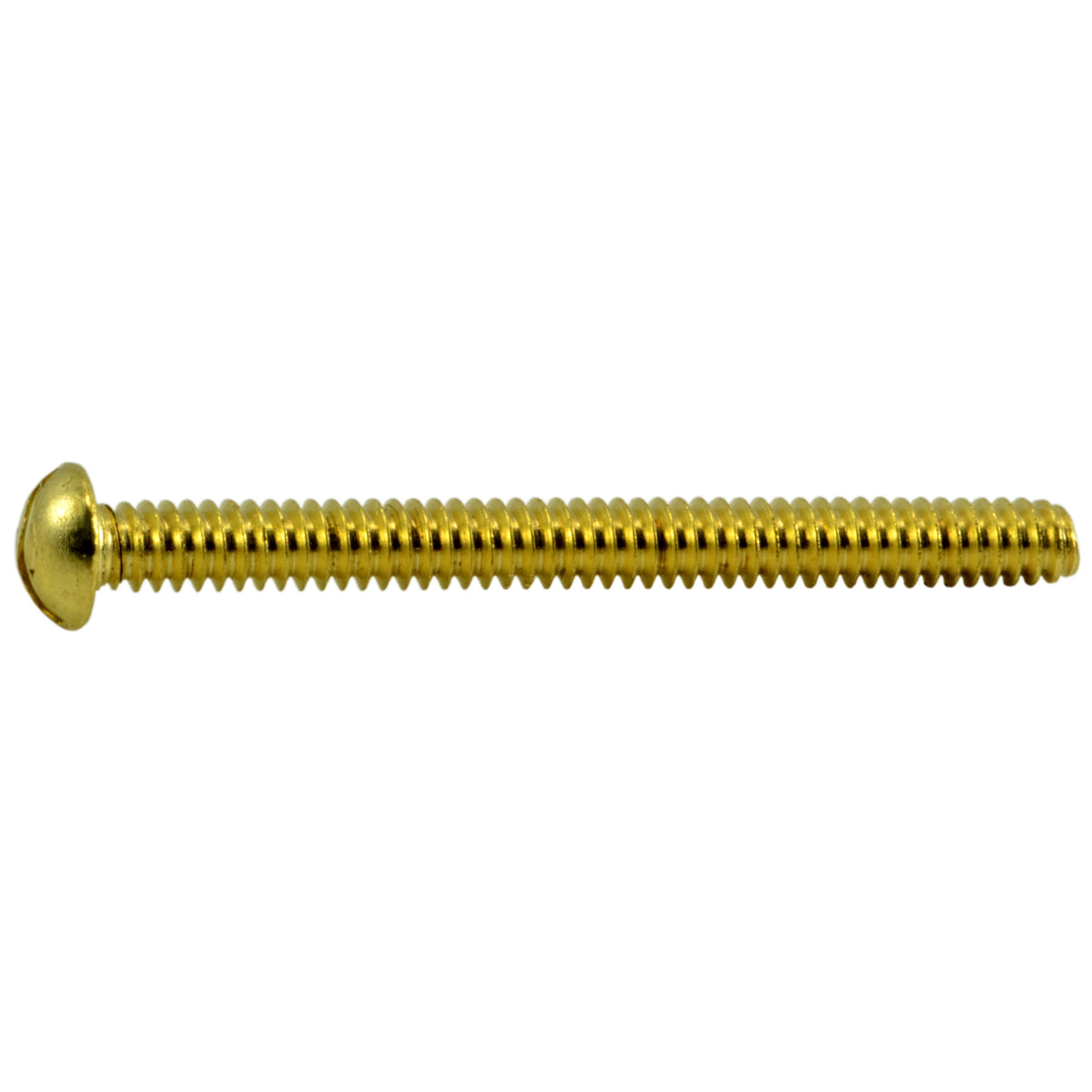 #4-40 x 1-1/4" Brass Coarse Thread Slotted Round Head Machine Screws