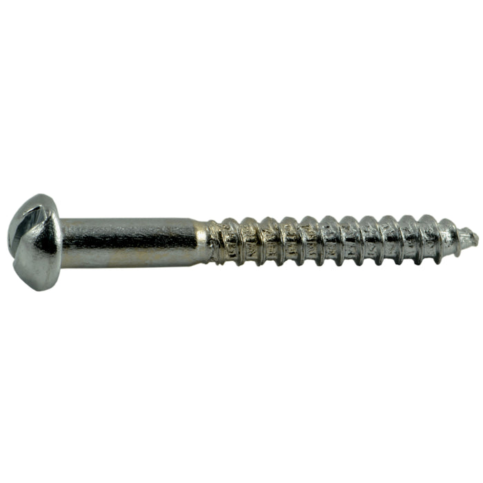 #6 x 1-1/4" Steel Slotted Round Head Wood Screws