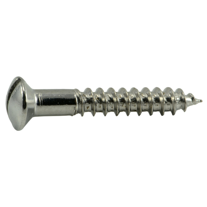 #4 x 3/4" Steel Slotted Oval Head Wood Screws