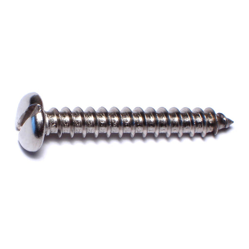 #12 x 1-1/2" 18-8 Stainless Steel Slotted Pan Head Sheet Metal Screws