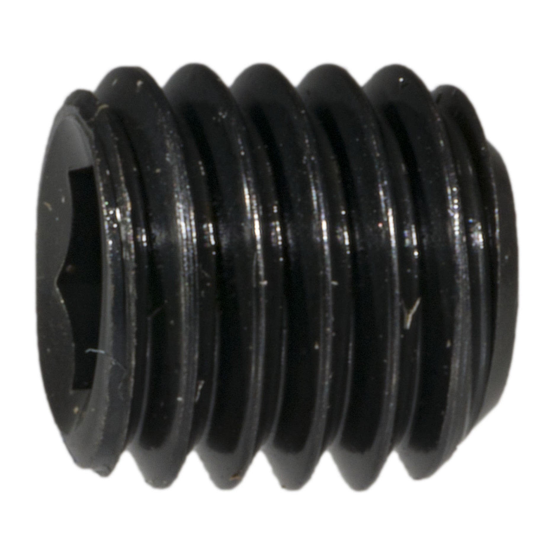 8mm-1.25 x 8mm Plain Class 14.9 Steel Coarse Thread Cup Point Hex Socket Headless Set Screws