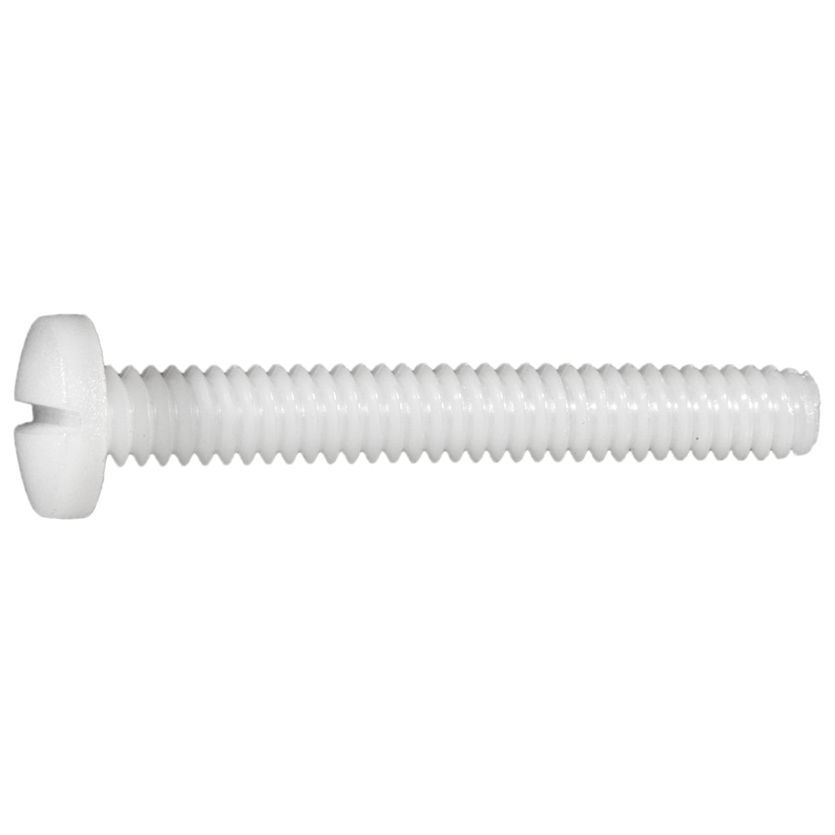 #10-24 x 1-1/2" Nylon Plastic Coarse Thread Slotted Binding Machine Screws
