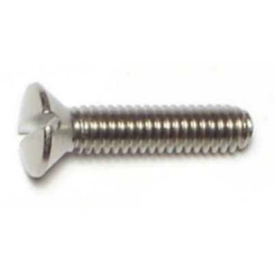 #8-32 x 3/4" 18-8 Stainless Steel Coarse Thread Slotted Oval Head Machine Screws