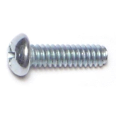 #6-32 x 1/2" Zinc Plated Steel Coarse Thread Phillips Round Head Machine Screws