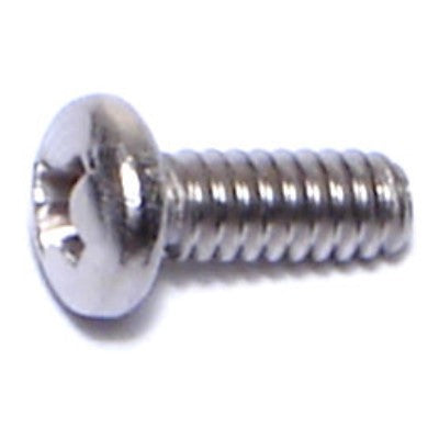 #6-32 x 3/8" 18-8 Stainless Steel Coarse Thread Phillips Pan Head Machine Screws