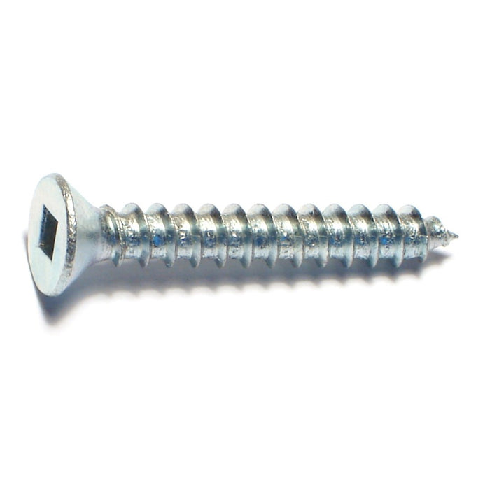 #12 x 1-1/2" Zinc Plated Steel Square Drive Flat Head Sheet Metal Screws