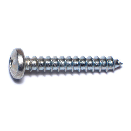 #10 x 1-1/4" Zinc Plated Steel Square Drive Pan Head Sheet Metal Screws