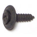 #8 x 5/8" Black Phosphate Steel Phillips Oval Trim Washer Head Sheet Metal Screws