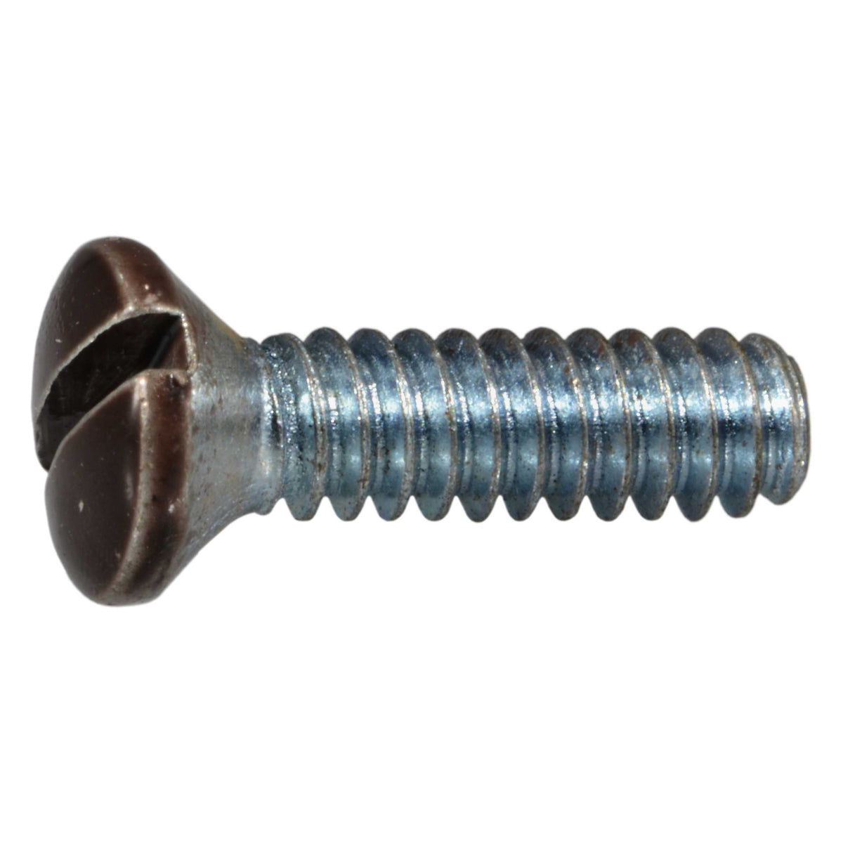 #6-32 x 1/2" Brown Painted Steel Slotted Oval Head Coarse Threaded Switch Plate Screws