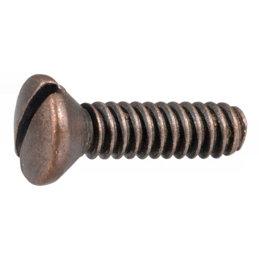 #6-32 x 1/2" Antique Bronze Painted Steel Coarse Thread Slotted Oval Head Switch Plate Screws