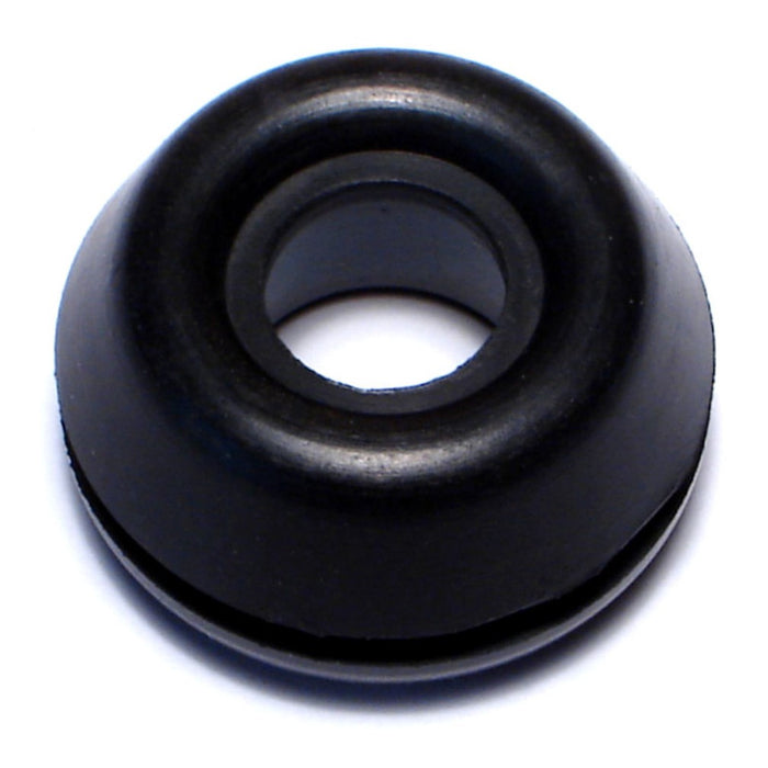 1/2" x 1-1/32" x 7/8" Black Rubber Grommets