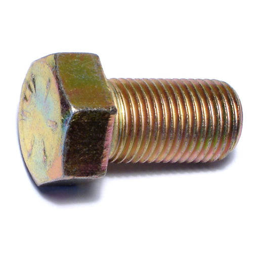 9/16"-18 x 1" Zinc Plated Grade 8 Steel Fine Thread Hex Cap Screws