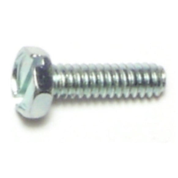 #6-32 x 1/2" Zinc Plated Steel Coarse Thread Slotted Indented Hex Head Machine Screws