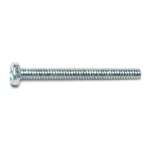 #6-32 x 1-1/2" Zinc Plated Steel Coarse Thread Slotted Indented Hex Head Machine Screws