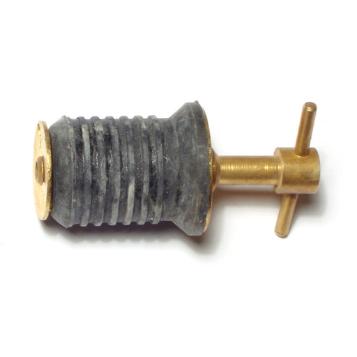 3/4" to 1" Brass T-Handle Rubber Drain Plugs