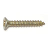 #6 x 1" Brass Plated Steel Phillips Flat Head Decorative Sheet Metal Screws