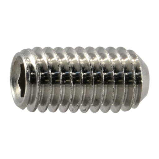 #10-32 x 1/4" 18-8 Stainless Steel Fine Thread Hex Socket Headless Set Screws