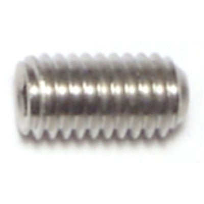 #10-32 x 3/8" 18-8 Stainless Steel Fine Thread Hex Socket Headless Set Screws
