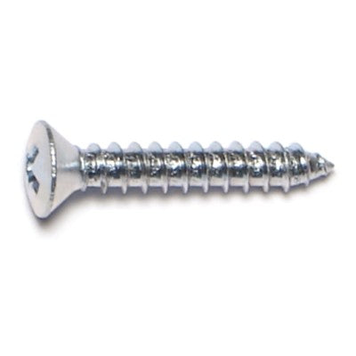 #8 x 1" Zinc Plated Steel Phillips Oval Head Sheet Metal Screws