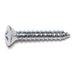 #8 x 1" Zinc Plated Steel Phillips Oval Head Sheet Metal Screws