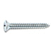 #10 x 1-1/2" Zinc Plated Steel Phillips Oval Head Sheet Metal Screws