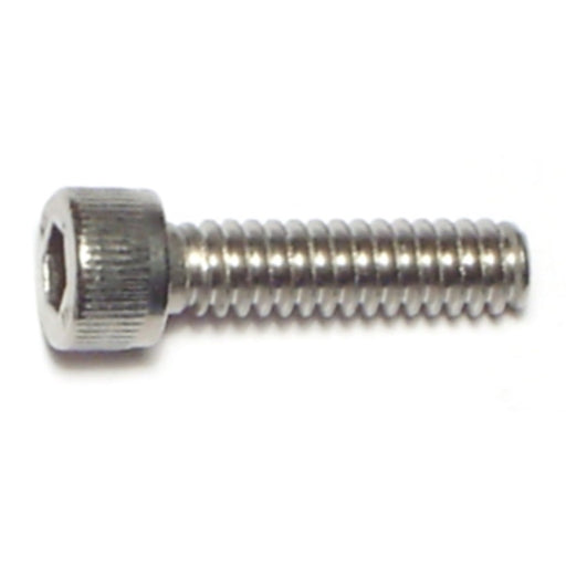 #10 x 3/4" Stainless Steel Fine Thread Knurled Head Hex Socket Cap Screw