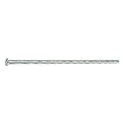 #6-32 x 4" Zinc Plated Steel Coarse Thread Slotted Round Head Machine Screws