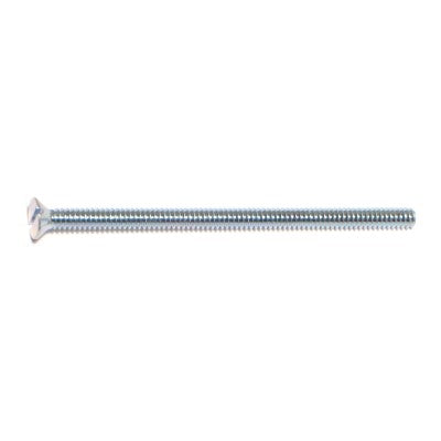 #6-32 x 2-1/2" Zinc Plated Steel Coarse Thread Slotted Flat Head Machine Screws