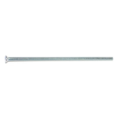 #6-32 x 4" Zinc Plated Steel Coarse Thread Slotted Flat Head Machine Screws
