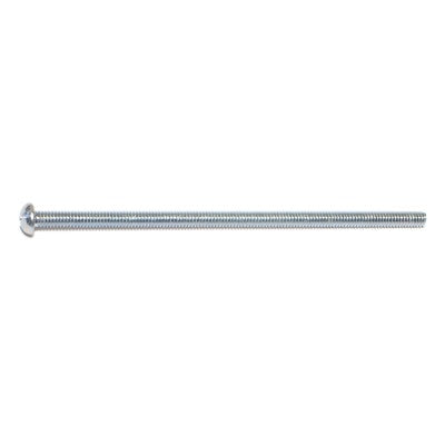 #8-32 x 4" Zinc Plated Steel Coarse Thread Slotted Round Head Machine Screws