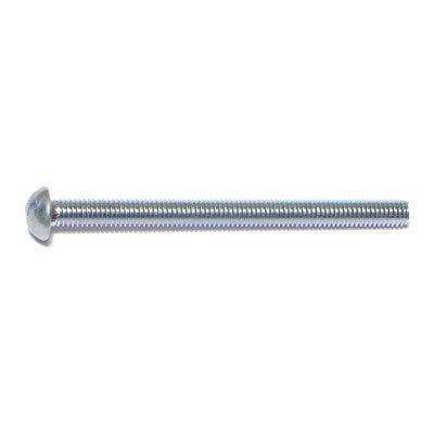#10-32 x 2-1/2" Zinc Plated Steel Fine Thread Slotted Round Head Machine Screws