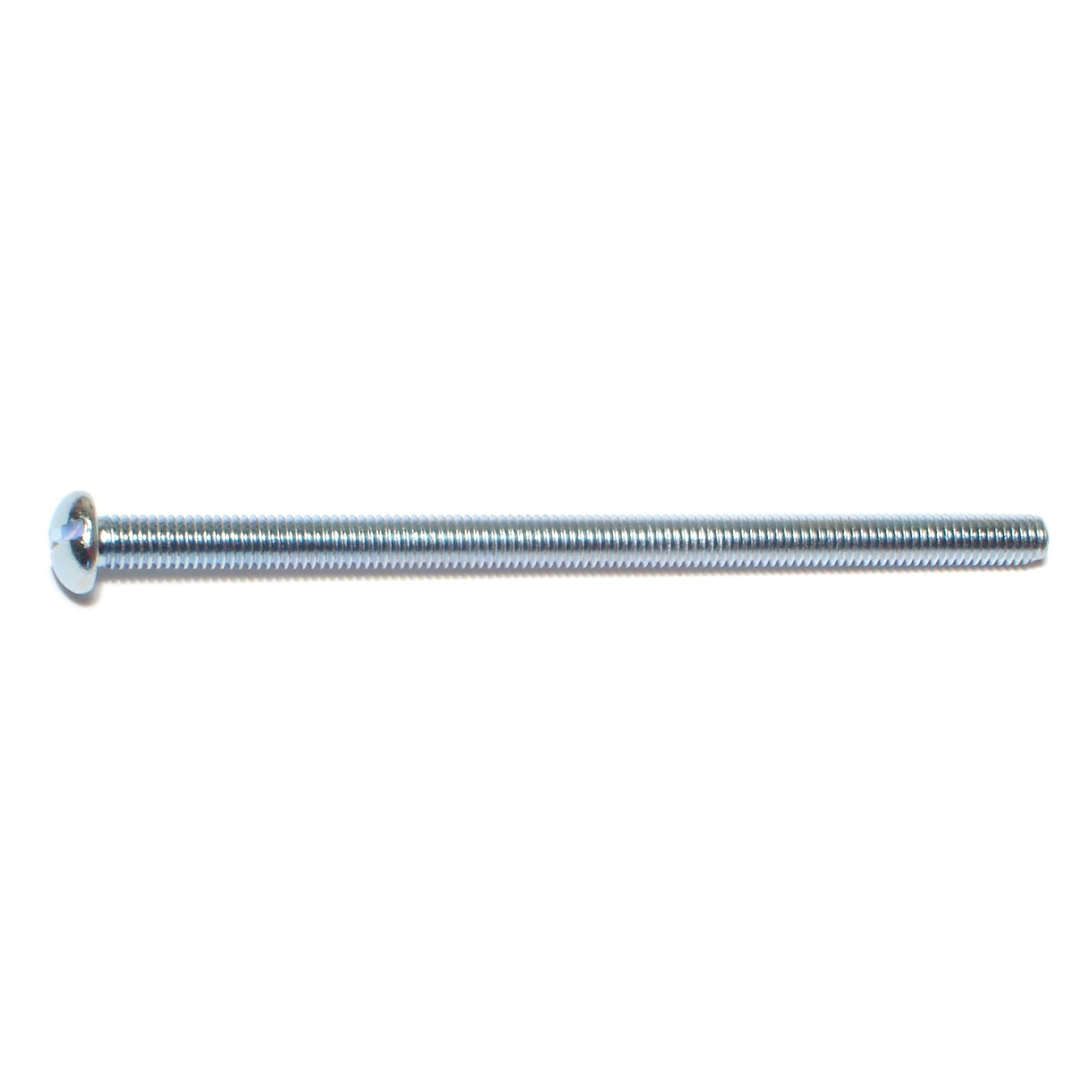 #10-32 x 3-1/2" Zinc Plated Steel Fine Thread Slotted Round Head Machine Screws