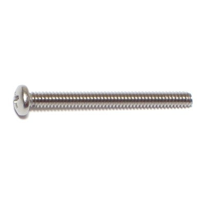 #4-40 x 1-1/4" 18-8 Stainless Steel Coarse Thread Phillips Pan Head Machine Screws