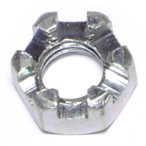 3/8"-16 Zinc Plated Steel Coarse Thread Slotted Hex Nuts