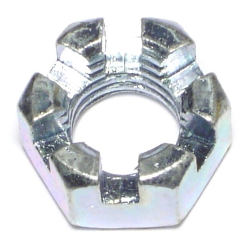 5/8"-11 Zinc Plated Steel Coarse Thread Slotted Hex Nuts