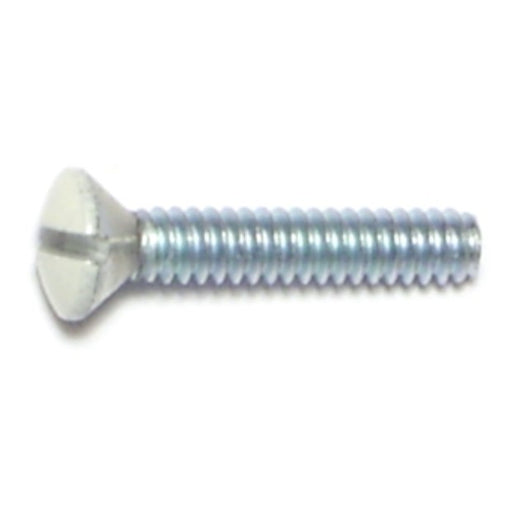 #6-32 x 3/4" Ivory Color Painted Steel Coarse Thread Slotted Oval Head Switch Plate Screws