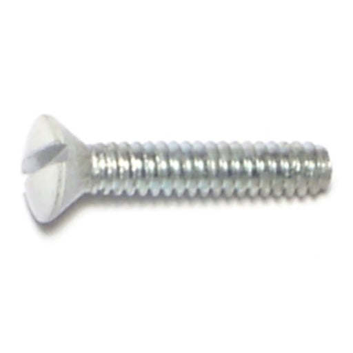 #6-32 x 3/4" White Painted Steel Coarse Thread Slotted Oval Head Switch Plate Screws