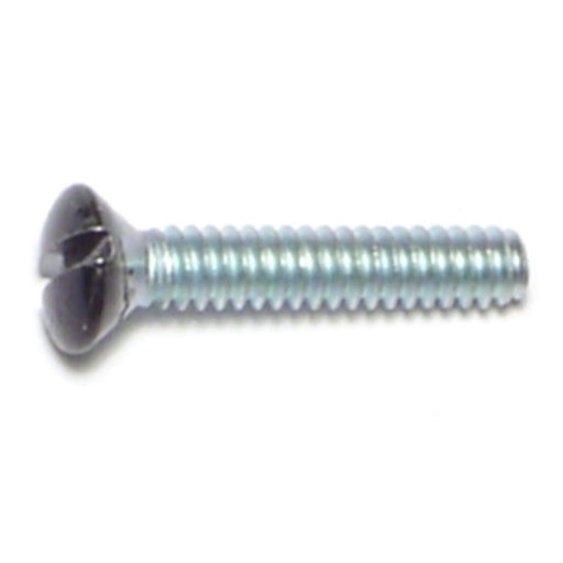 #6-32 x 3/4" Black Painted Steel Coarse Thread Slotted Oval Head Switch Plate Screws