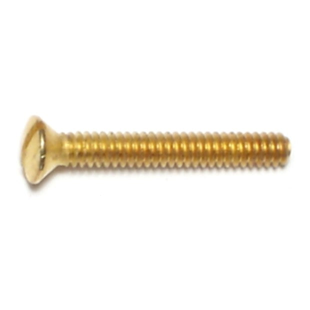 #6-32 x 1" Brass Coarse Thread Slotted Oval Head Switch Plate Screws