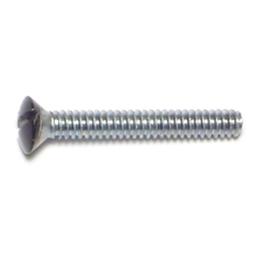 #6-32 x 1" Black Painted Steel Coarse Thread Slotted Oval Head Switch Plate Screws