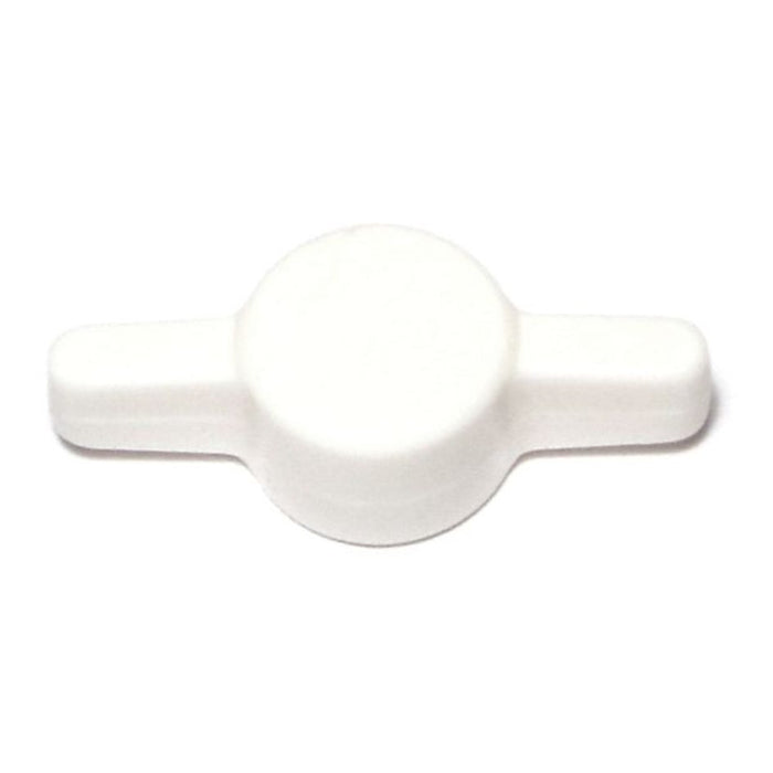 1/4" White Plastic Tee Thumb Screw Knobs