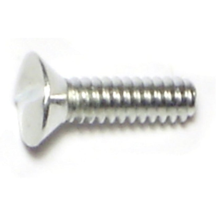 #6-32 x 1/2" Zinc Plated Steel Coarse Thread One-Way Slotted Oval Head Screws