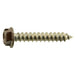 #8 x 1" Brown Painted 18-8 Stainless Steel Hex Washer Head Sheet Metal Screws