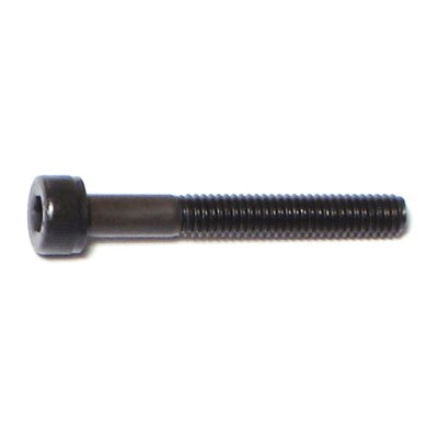 4mm-0.7 x 30mm Black Oxide Class 12.9 Steel Coarse Thread Knurled Head Hex Socket Cap Screws