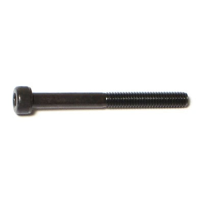 4mm-0.7 x 40mm Black Oxide Class 12.9 Steel Coarse Thread Knurled Head Hex Socket Cap Screws