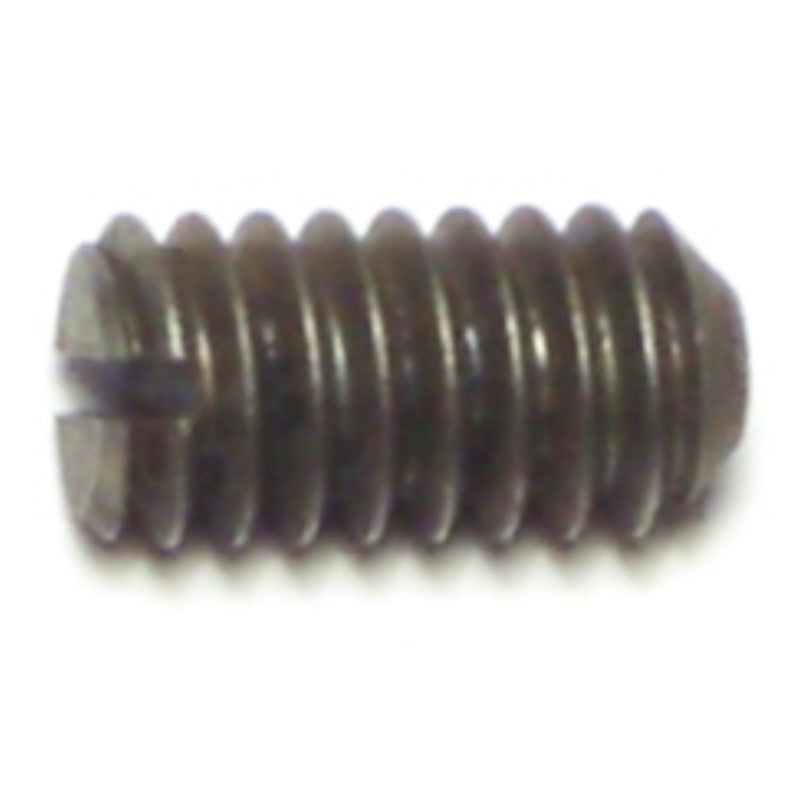 1/4"-20 x 1/2" Steel Coarse Thread Slotted Headless Set Screws