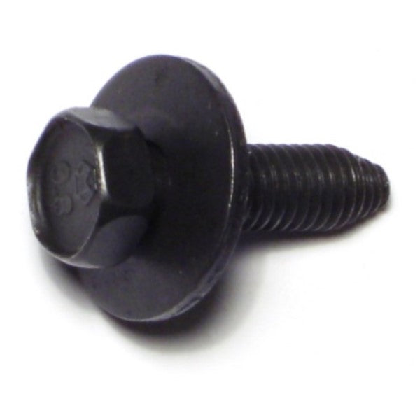 8mm-1.25 x 30mm Class 9.8 Steel Coarse Thread Indented Hex Washer Head Type CA Thread Cutting Screws