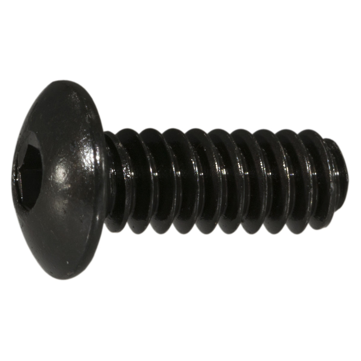 6-32 X 3/8" Black Aluminum Button Head Socket Cap Screws – 10-Pack, Alloy, Unbranded